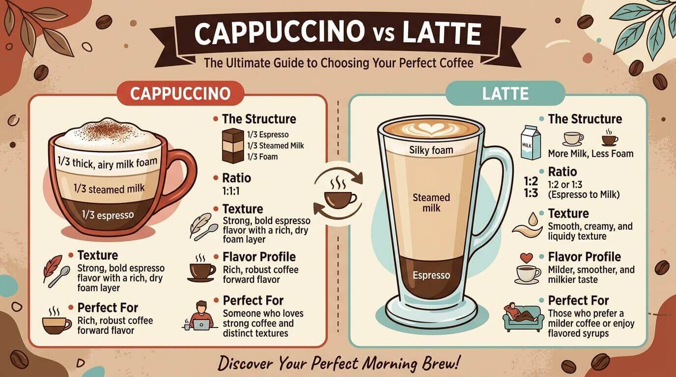 Cappuccino vs Latte