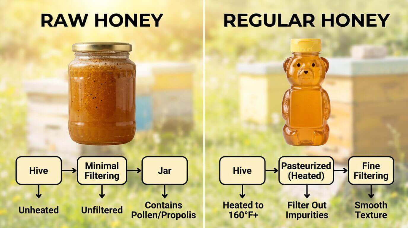 Raw Honey and Honey